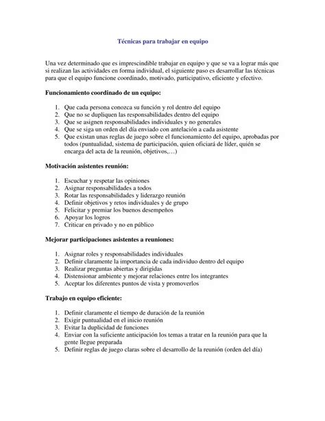 PDF T Cnicas Para Trabajo En Equipo DOKUMEN TIPS