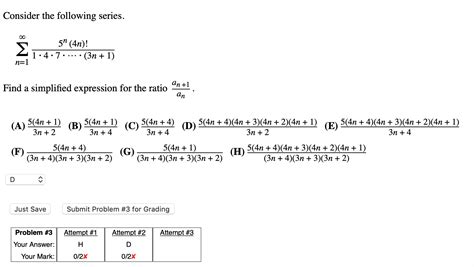 Solved Consider The Following Series 00 Σ 5” 4n 1 4 7 •