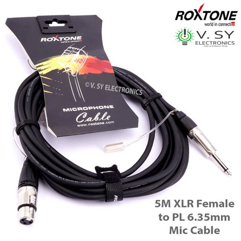 Roxtone Premium M Ultra Heavy Duty Microphone Wire Pin Xlr Female To