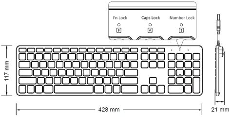 Perixx Periboard Wired Full Sized Scissor Switch Backlit Keyboard