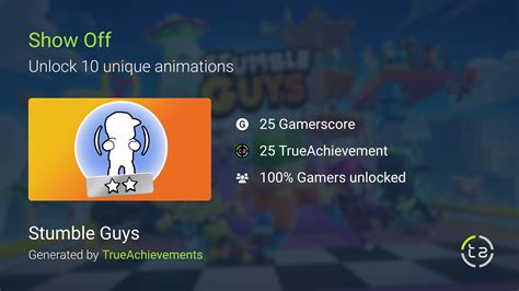 Show Off Achievement In Stumble Guys