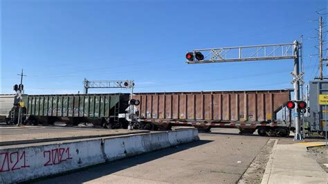 Up Manifest Freight Train North E Morada Lane Railroad Crossing