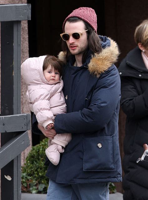 Tom Sturridge Carried His Daughter Marlowe In His Arms When He Took Famous Fathers Get Cute