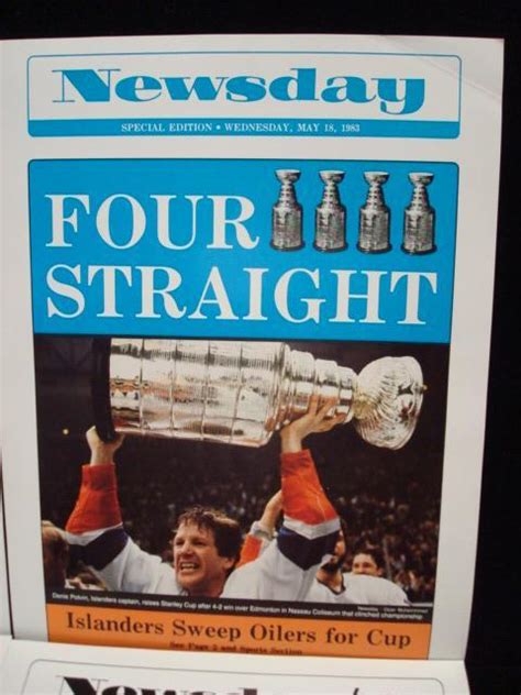 NEWSDAY Copies of Islanders Four Stanley Cup Wins: