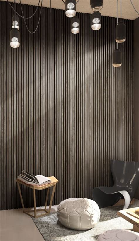 Acoustic Wooden Slat Panel Smoked Oak Black Felt Etsy