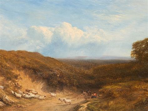 Sold Price George Cole Oil Painting English Countryside 1878