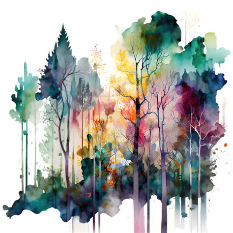 Abstract Watercolor Forest 2 by theannoyedpixie on DeviantArt