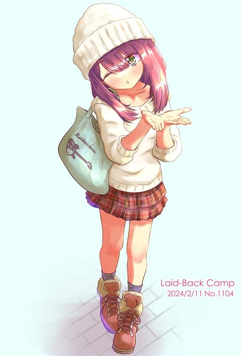 Safebooru 1girl Bag Blue Pants Brown Eyes Brown Hair Brown Skirt Hat