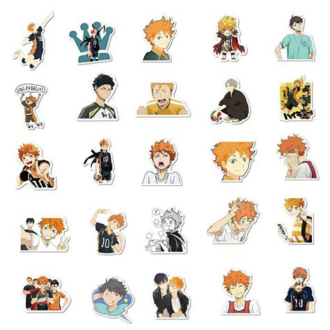 Anime Haikyuu 50pcs Stickers Pack For Diy Laptop Phone Etsy