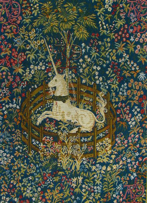 Captive Unicorn Wall Tapestry The Tapestry House Jacquard Woven