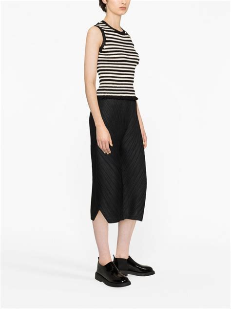 Pleats Please Issey Miyake Thicker Bottoms 1 Plissé Cropped Trousers