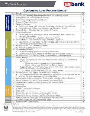 Fillable Online Conforming Loan Process Manual Fax Email Print PdfFiller