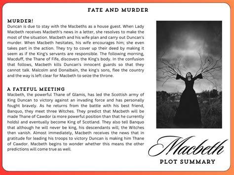 Macbeth Plot Summary Teaching Resources