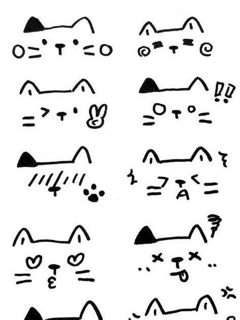 照片上可爱的颜文字简笔画简单（精选17张）简笔画图片大全