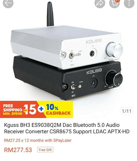 Kguss Es Q M Ldac Bluetooth Dac Headphones Amplifier Bh Ess