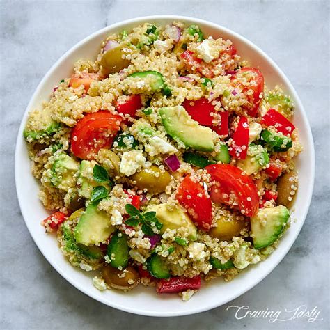 Mediterranean Quinoa Salad Craving Tasty