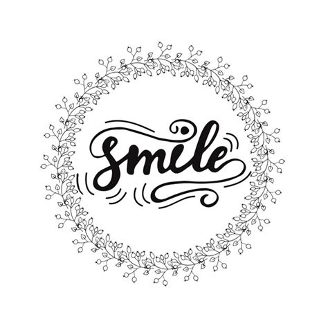 Premium Vector Card Design With Lettering Smile Vector Illustration