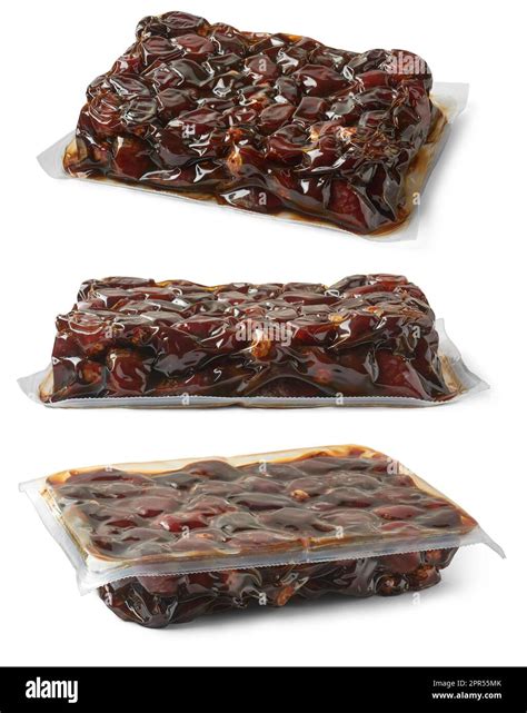 Vacuum Sealed Packs Of Dates Edible And Tropical Sweet Fruits In