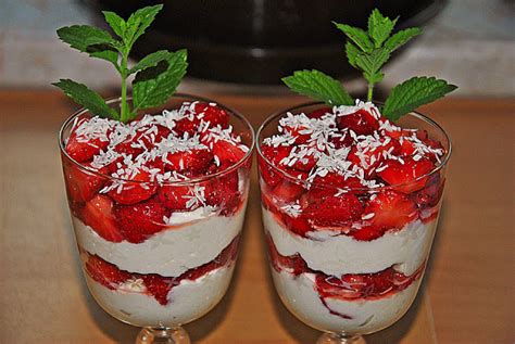 Erdbeer Kokos Dessert Einfache Rezepte