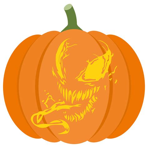 Venom Face Pumpkin Stencil Free Printable Papercraft Templates