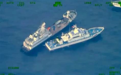 South China Sea Chinese Coastguard Collides With Philippines Resupply Ship