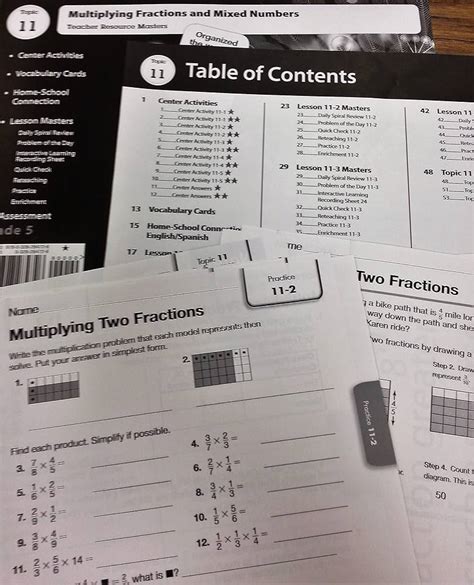 Envision Math Grade Teacher Resource Masters Topic