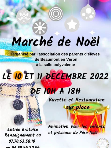 Marché de Noël de l APE de Beaumont en Véron 2022 BEAUMONT EN VERON