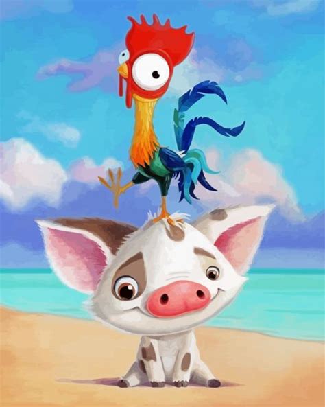 Hei Hei And Pua Paint By Numbers Paintings By Numbers