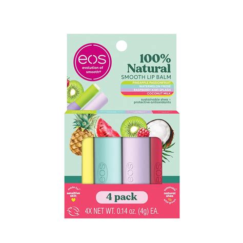 Eos 100 Natural Lip Balms Coconut Milk Pineapple Passionfruit Watermelon Frosé