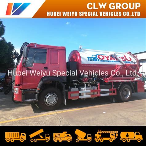 Rhd HOWO 266HP 10 000L 10tons 10000liters Sewer Sewage Collection