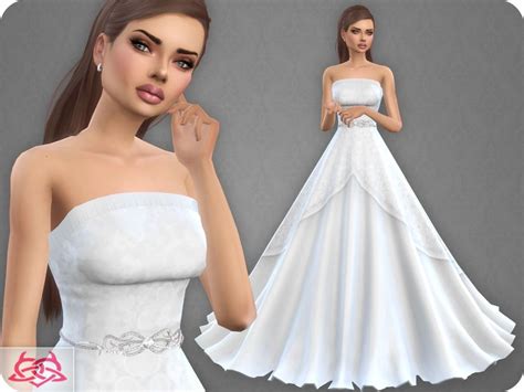 Lana Cc Finds Wedding Dress 9 Recolor 1 Sims 4 Dresses Sims 4 Wedding Dress Wedding Dresses