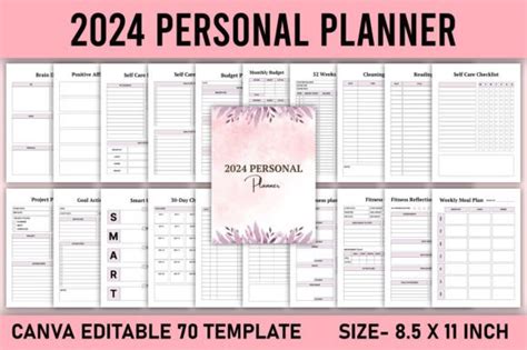 2024 Personal Planner Canva Template Graphic By KDP GALLERY Creative