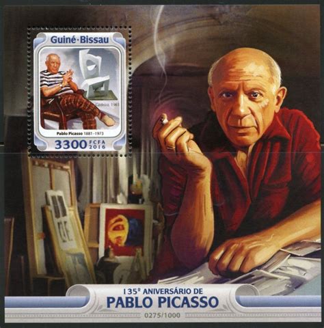 Guinea Bissau 2016 135th Birth Anniversary Of Pablo Picasso S S Mint NH