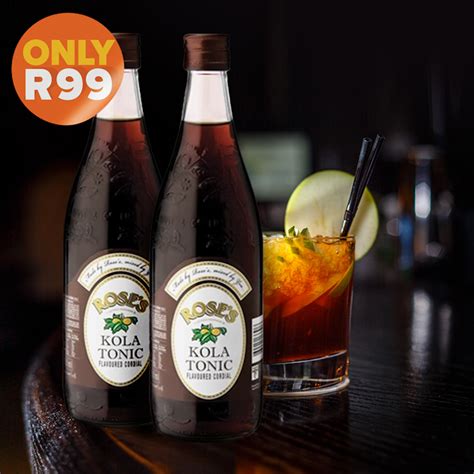 Roses 2x 750ml Kola Tonic Cordials Onedayonly