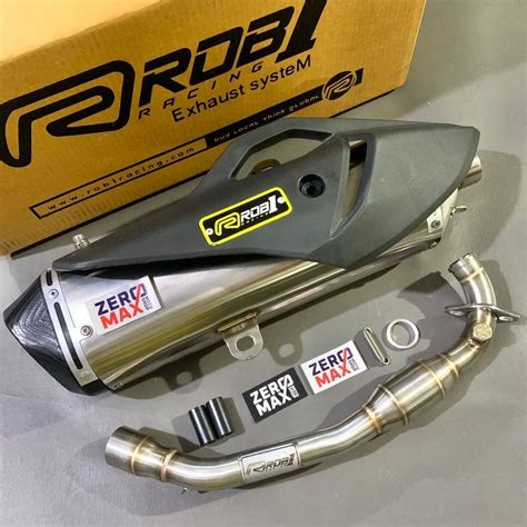 Jual Knalpot Rob Standar Racing Oval Power Boom Honda Pcx Vario