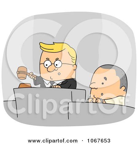 Clipart Judge And Defendant On The Stand - Royalty Free Vector Illustration by BNP Design Studio ...