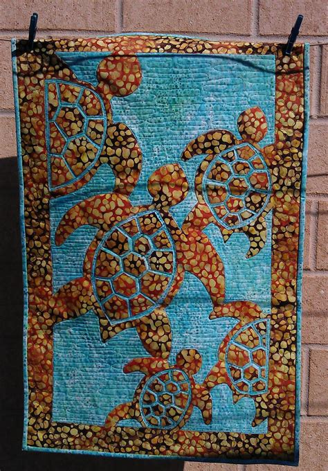 Turtle Quilt Turtle Quilt Sea Turtle Quilts Art Quilts