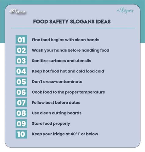 107+ Unique Food Safety Slogans Samples & Ideas - Tiplance