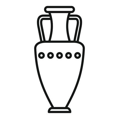 Roman Amphora Icon Outline Vector Vase Pot Vector Art At Vecteezy