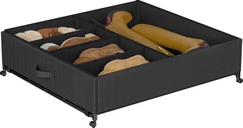 Amazon.com: Under Bed Shoe Storage with Wheels - Organizer 1 Pack ...