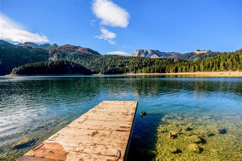 Panorama Of Black Lake ( Crno Jezero),Durmitor, Montenegro Stock Photo ...