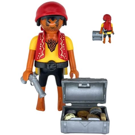 Figurine Playmobil Homme Avec Coffre Et Pistolet Eur Picclick Fr