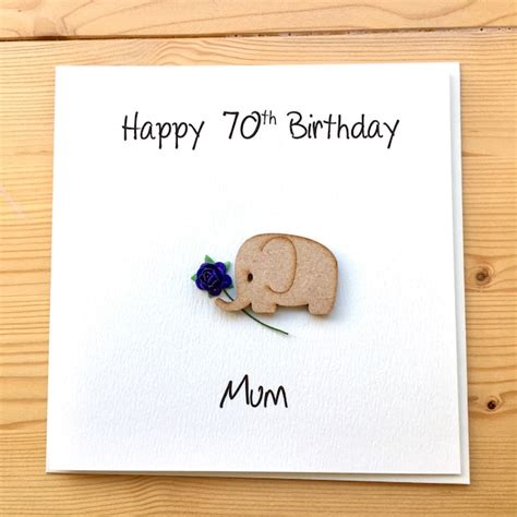 70th Birthday Card Mum Etsy Uk