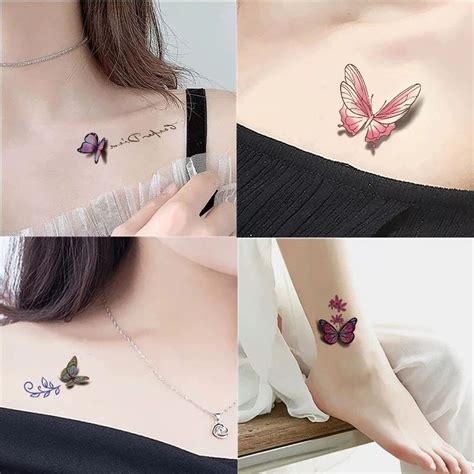 Tatuajes Temporales De Mariposa J Tatuajes Temporales Impermeables