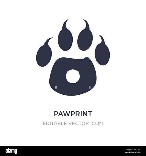 Pawprint Icon On White Background Simple Element Illustration From