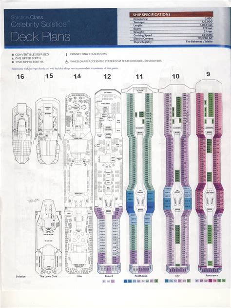 Celebrity Solstice deck plan | Deck plans, Cruise, Cruise europe