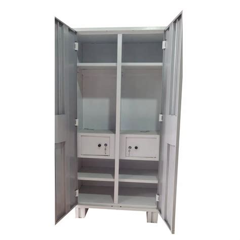 Hinged Door Grey Iron Almirah Without Mirror With Locker At Rs