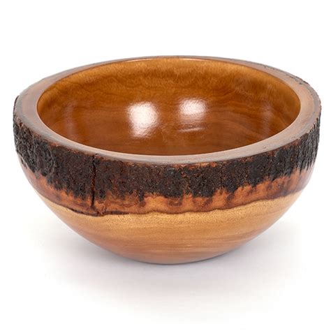 Natural Round Mango Wood Bowl Large Fairtrade Lifestyle