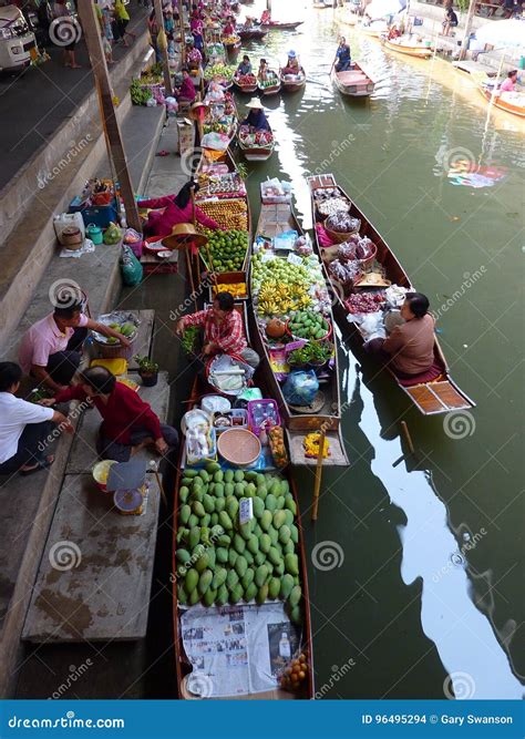 Famous Floating Market In Thailand Editorial Stock Image Image Of