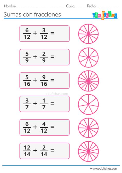 Fracciones Para Ni Os Ejercicios Con Equivalentes Operaciones Y M S